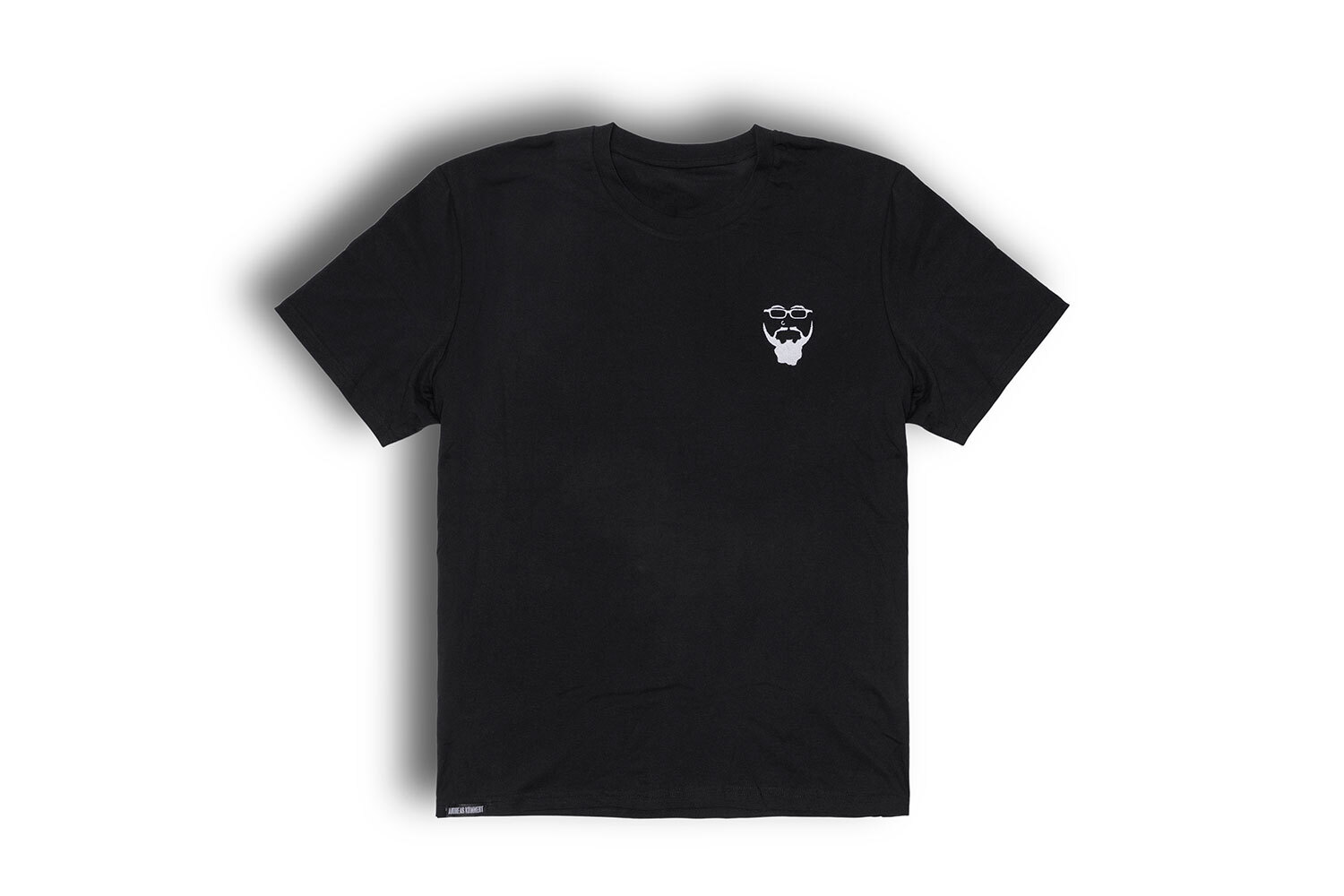 Shirt, bestickt, schwarz